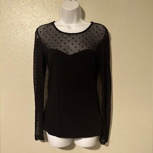 H&M black mesh long sleeve. Size small